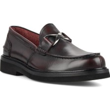 FootCourt Bordo Loafer Erkek Deri Ayakkabı
