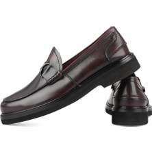 FootCourt Bordo Loafer Erkek Deri Ayakkabı