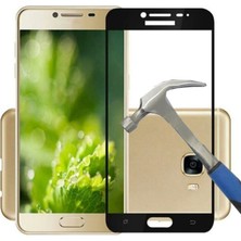 Dlrcase Samsung Galaxy C9 Pro Full Kapatan Renkli Cam Siyah