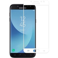 Dlrcase Samsung Galaxy J3 Pro 2017 Full Kapatan Renkli Cam Beyaz