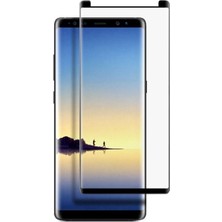 Dlrcase Samsung Galaxy Note 8 Full Kapatan Renkli Cam Siyah