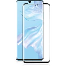 Dlrcase Huawei P30 Pro Full Kapatan Renkli Cam Tam Koruma Siyah