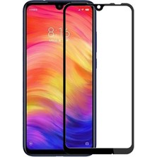 Dlrcase Xiaomi Redmi Note 7 Full Kapatan Renkli Cam Tam Koruma Siyah