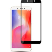 Dlrcase Xiaomi Red Mi 6A Full Kapatan Renkli Cam Tam Koruma Siyah