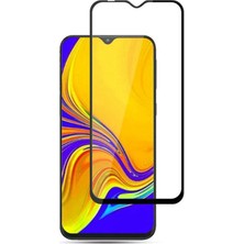Dlrcase Samsung Galaxy A20S Full Kapatan Renkli Cam Tam Koruma Siyah