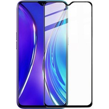 Dlrcase Realme C2 Full Kapatan Renkli Cam Tam Koruma Siyah