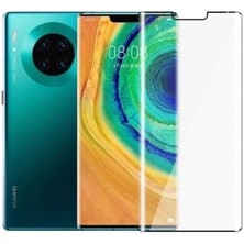 Dlrcase Huawei Mate 30 Pro Full Kapatan Fiber Nano Ekran Koruma Siyah