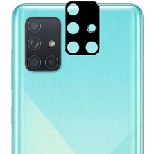 Dlrcase Samsung Galaxy A71 Kamera Lens Koruyucu Cam Siyah