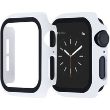 Dlrcase Apple Watch 6 44 mm Ekran Koruyucu Full Glue Gard Renkli Beyaz