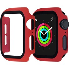 Dlrcase Apple Watch Se 44 mm Ekran Koruyucu Full Glue Gard Renkli Kırmızı