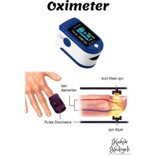 Pulse Oximetre Kalp Atış Hızı Kan Oksijen Bilgisi Ölçüm Cihazı Oximeter