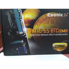 Esonic HM76-65-BTC Combo Intel Celeron Işlemcili  8 Adet Pcı/e Slotlu Pcı-E Atx Anakart