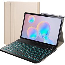 Sunsky Bluetooth Klavye Koruyucu Deri Kılıf Lenovo Akıllı Tab M10 Hpd Artı TB-X606F 10.3 Inç Altın (Yurt Dışından)