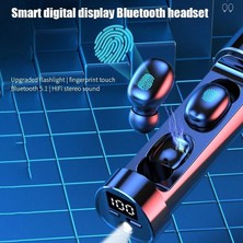 Good Shop Tws Dokunmatik Kontrollü LED Ekran Mikrofonlu Kablosuz Bluetooth Kulaklık (Yurt Dışından)