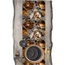 Kadife Desen Güller Runner & Ranır