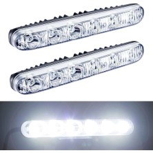 Dekohop Oto Gündüz LED Lamba Beyaz Renk Sis Farı Metal Kasa 18 Watt