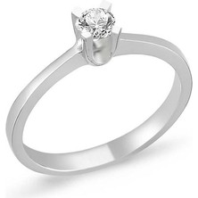 Engingold 0.24CT Pırlanta Tektaş Yüzük - 18K