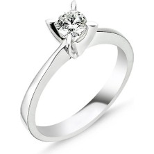 Engingold 0,42CT Pırlanta Tektaş YÜZÜK-14K