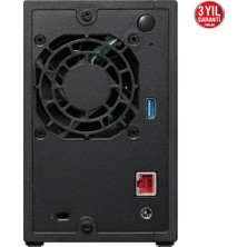 Asustor AS1102T Realtek RTD1296 2 Disk Yuvası Nas (2X18TB Desteği) 1GB DDR4 2.5 GBE x 1 USB 3.2 x 2 Depolama Ünitesi