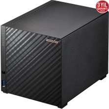 Asustor AS1104T Realtek RTD1296 4 Disk Yuvası NAS(4X18TB Desteği) 1GB DDR4 2.5 GBE x 1 USB 3.2 x 2 Depolama Ünitesi