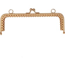 Angel Çanta Aksesuar Dikdörtgen Cüzdan Klipsi 16 cm Light Gold Renk