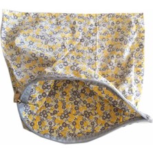 Angel Çanta Aksesuar 28X28 cm Dikilmiş Fermuarlı Astar Sarı Çiçek Desen