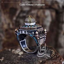 Osmanlı Gümüş Islam Usta Tasarımı Kubbetüs Sahra Gümüş Erkek Yüzük