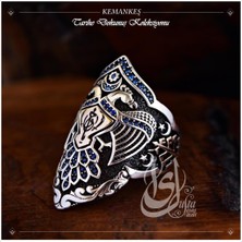 Osmanlı Gümüş Islam Usta Tasarımı Kemankeş Gümüş Erkek Yüzük