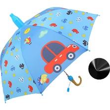 Dake Çocuk Düz Şemsiye Kemik Güneş Koruyucu Sevimli Karikatür Baskı Su Kapağı ile 85 cm (Yurt Dışından)