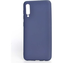 Case 4U Samsung Galaxy A50 Kılıf Klasik Mat Renkli Yumuşak Premier Silikon Lacivert