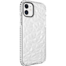 Case 4U Apple iPhone 11 Kılıf Desenli Darbe Emici Buzz Kapak Beyaz