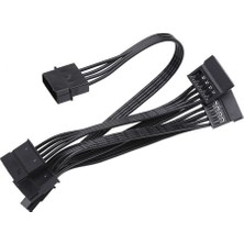 Boblov 4 Pin Molex To 5 Sata Güç Kablosu Molex Ide 4 Pin To 5 Port Sata Power HDD Güç Çoklayıcı Kablosu 60 cm