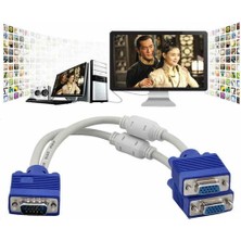 Platoon VGA Y Kablo VGA Splitter VGA Çoğaltıcı VGA 2 VGA Çoklayıcı