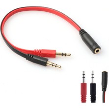 Platoon Kulaklık Mikrofon Ayırıcı Aparat 3.5mm Headphone Mic Audio 2 Erke