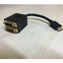 Platoon HDMI To 2x DVI - HDMI To DVI Splitter Pasif HDMI Erkek 2 DVI Dişi