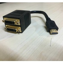 Platoon HDMI To 2x DVI - HDMI To DVI Splitter Pasif HDMI Erkek 2 DVI Dişi