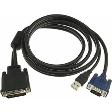 Platoon 1.8 Metre DVI DVI 30 5 VGA USB M1 Kablo 35 Pin DVI VGA Çevirici Geniş DVI VGA Çevirici