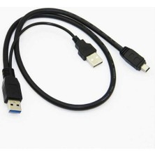 Platoon 60 cm USB 3.0 Tip A Kablo Erkek Mini 10 Pin Y Kablo