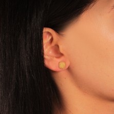 Adil Idil Kuyumculuk Yuvarlak Simli Fix Küpe