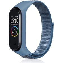 Dlrcase Xiaomi Mi Band 4 Kordon Kumaş Cırtcırt Kordon Velcro Lacivert