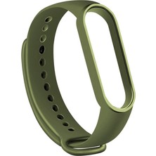Dlrcase Xiaomi Mi Band 5 Kordon Silikon Kordon Renkli Koyu Yeşil