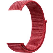 Dlrcase Apple Watch Uyumlu 1 2 3 4 5 40MM Kordon Kumaş Cırtcırtlı Kordon Kırmızı