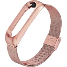 Dlrcase Xiaomi Mi Band 3 Kordon Clips Hasır Metal Kordon Zr Bronz