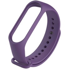 Dlrcase Xiaomi Mi Band 5 Kordon Silikon Kordon Renkli Mor