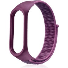 Dlrcase Xiaomi Mi Band 6 Kordon Cırtcırt Kumaş Kordon Velcro Mor