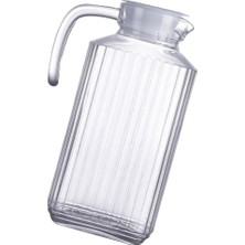 Elaccent F Fityle Sürahi Su Sürahi Sıcak / Soğuk Su Buz Çay Suyu Içecek Şerit Su Isıtıcısı 1800 ml Çizgili Su Isıtıcısı 1800ML (Yurt Dışından)