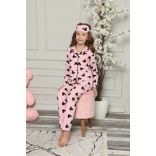 Pijama Moda Kız Çocuk Pembe Mickey Desenli Pijama Takımı