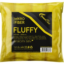 Smartbee Fluffy Mikrofiber Lazer Kesim Cila Bezi 40 x 40 380 Gsm - 4'lü