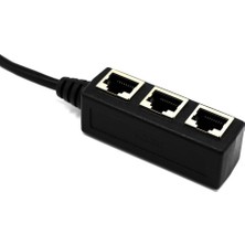 Homyl RJ45 Y Splitter Adaptörü 1 Ila 3 Port Cat 5 / Cat 6 Lan Ethernet Soket  (Yurt Dışından)