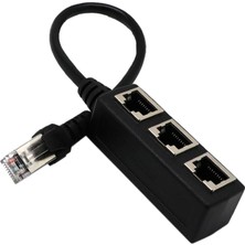 Homyl RJ45 Y Splitter Adaptörü 1 Ila 3 Port Cat 5 / Cat 6 Lan Ethernet Soket  (Yurt Dışından)